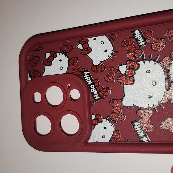 Brand new Apple IPhone 15 Pro Hello Kitty Silicone Phone case w. Wrist strap - Picture 4 of 10